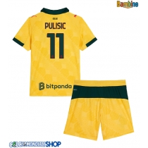 Maglie da calcio AC Milan Christian Pulisic #11 Terza Maglia Bambino 2025-26 Manica Corta (+ Pantaloni corti)